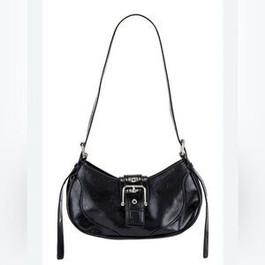 Revolve 8 Other Reasons Black PU Leather Shoulder Bag
